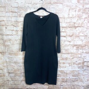 Peruvian Connection Black Cotton Shift Dress Size Medium